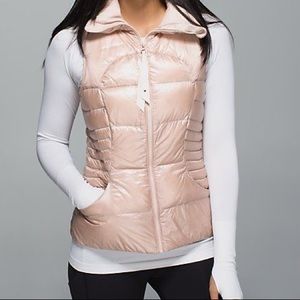 Lululemon Fluffin Awesome Rose Gold blush vest